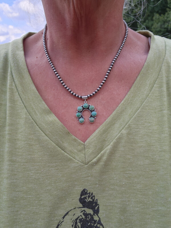 ML Perry Campitos Naja Pendant and Sterling Silver Bead Strand