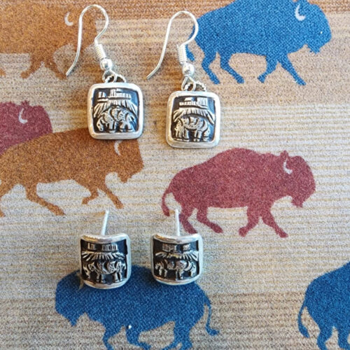 Sterling Silver Earrings with Overlay, Options 1 and 2