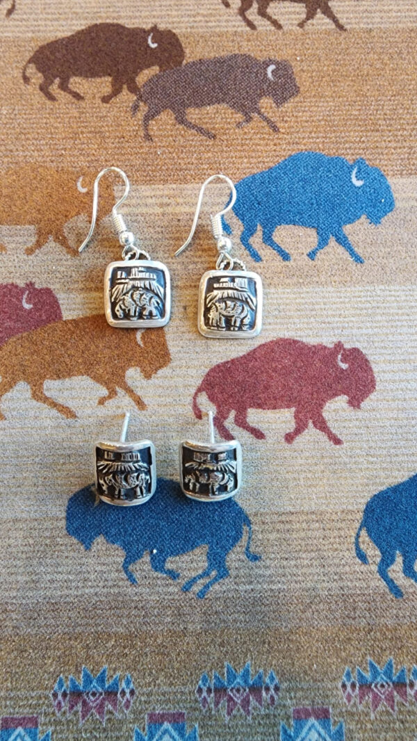 Sterling Silver Earrings with Overlay, Options 1 and 2