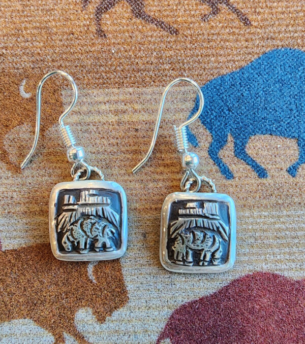 Sterling Silver Earrings with Overlay, Options 1 and 2