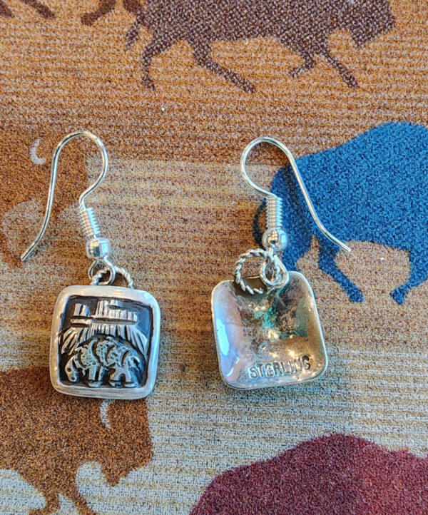 Sterling Silver Earrings with Overlay, Options 1 and 2
