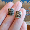 Sterling Silver Earrings with Overlay, Options 1 and 2