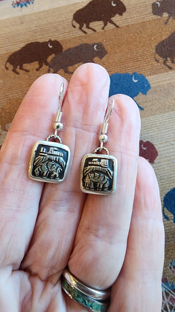 Sterling Silver Earrings with Overlay, Options 1 and 2
