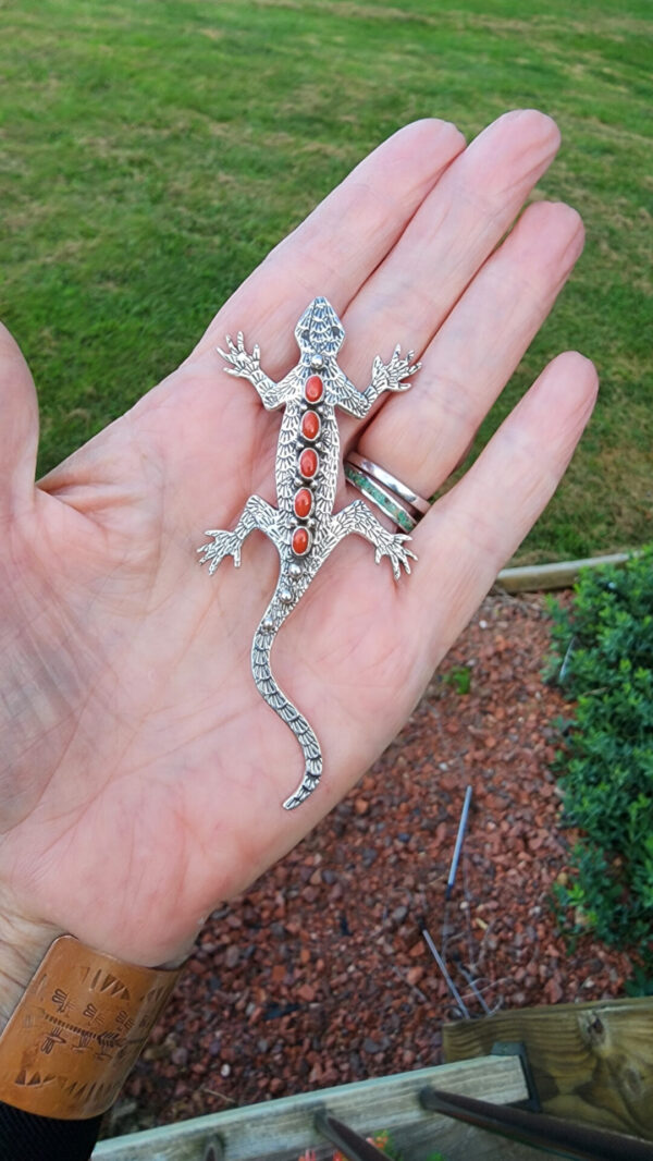 Lee Charley Mediterranean Coral Pin/Pendant