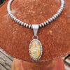 Royston Turquoise Pendant on Handmade Navajo Pearls