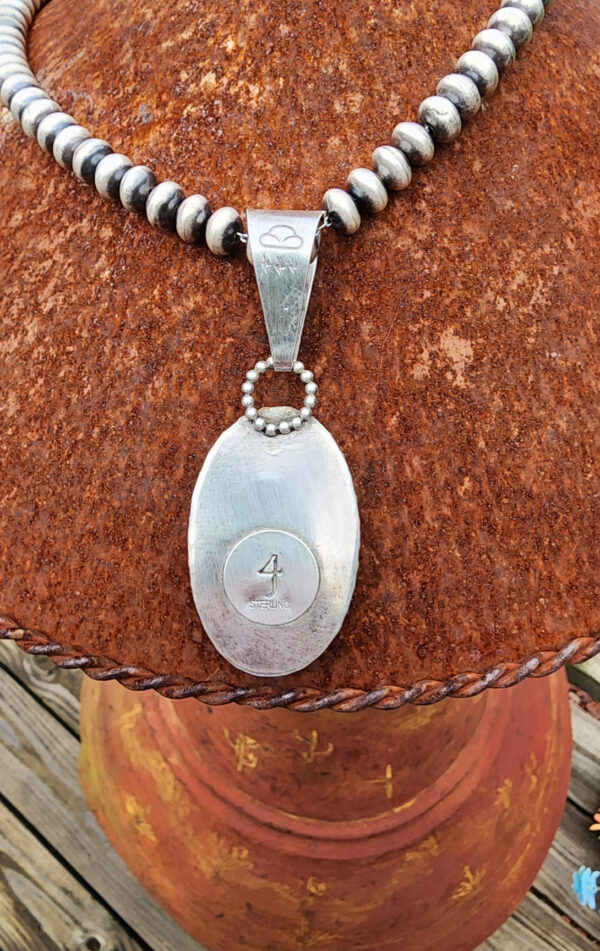 Royston Turquoise Pendant on Handmade Navajo Pearls