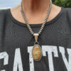 Royston Turquoise Pendant on Handmade Navajo Pearls