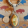Royston Turquoise Pendant on Handmade Navajo Pearls