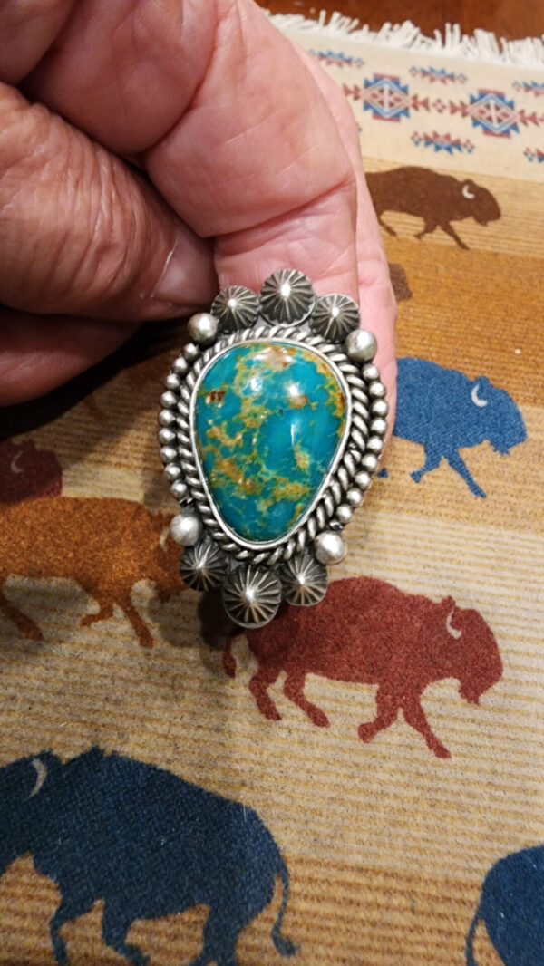 Michael Calladitto Turquoise Ring, size 8.5