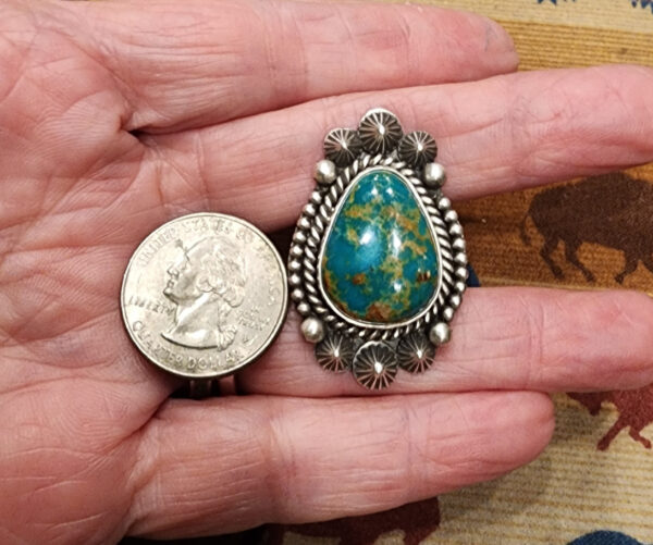 Michael Calladitto Turquoise Ring, size 8.5