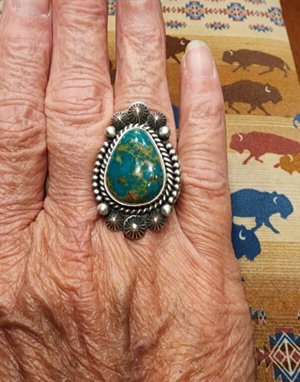 Michael Calladitto Turquoise Ring, size 8.5