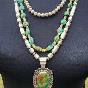 4mm Oxybead Lariat with Squash Blossom