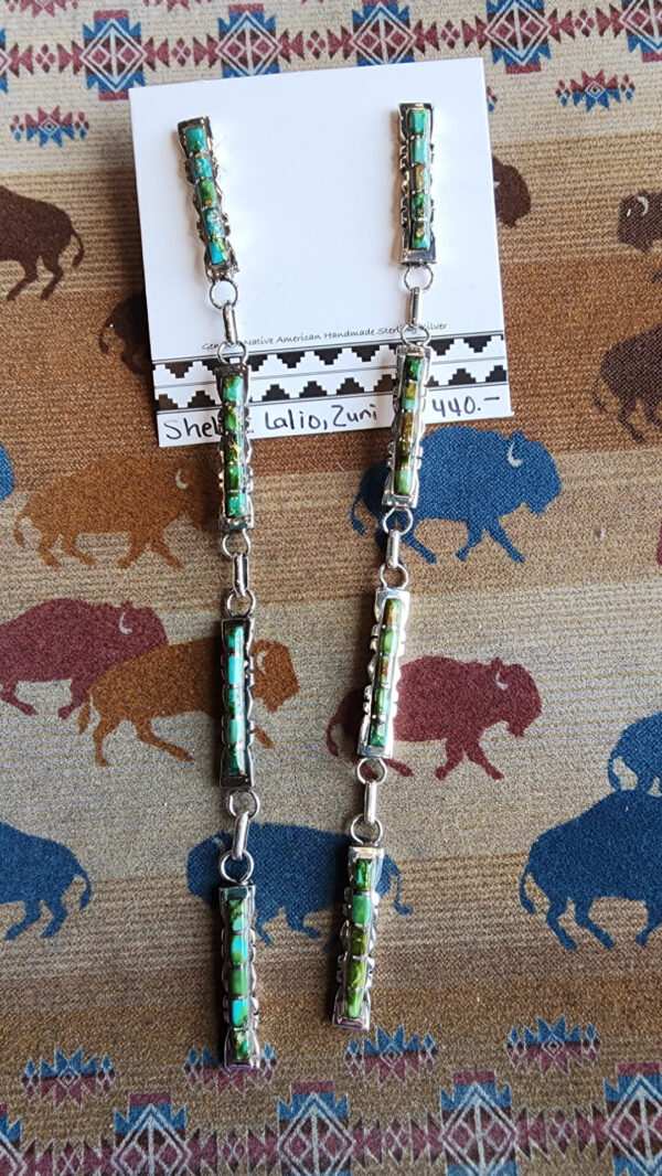 Sheldon Lalio, Zuni, Statement Earrings