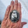Daniel Benally White Buffalo Ring, size 9