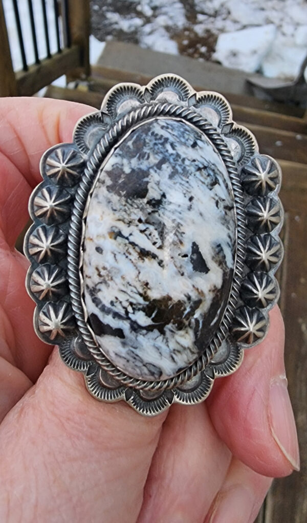 Daniel Benally White Buffalo Ring, size 9