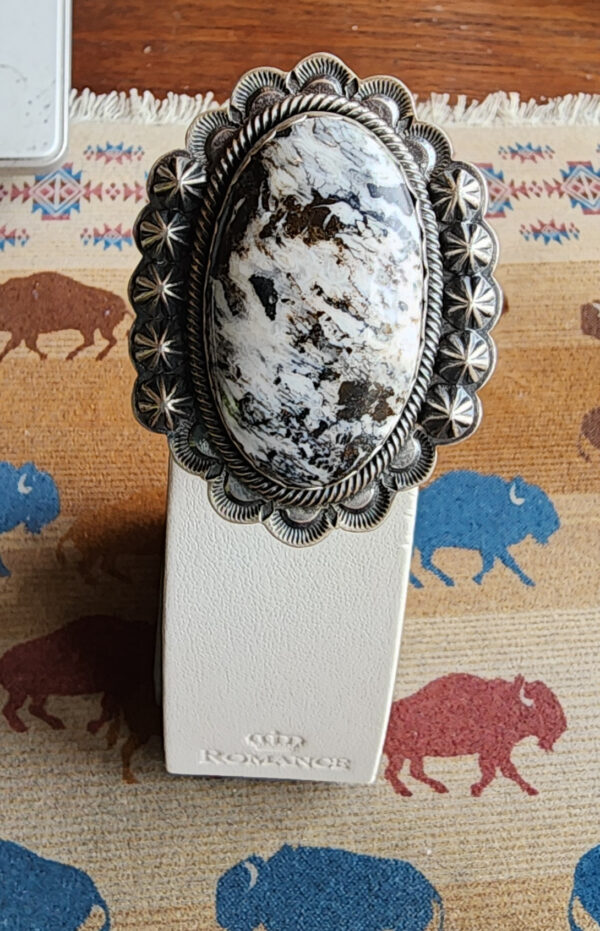 Daniel Benally White Buffalo Ring, size 9