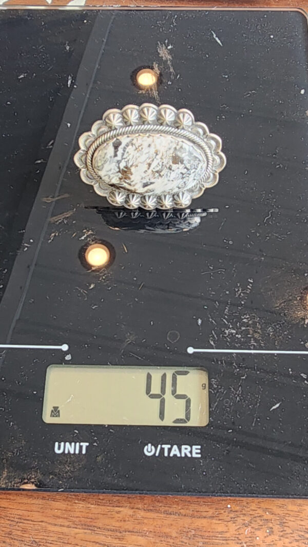 Daniel Benally White Buffalo Ring, size 9