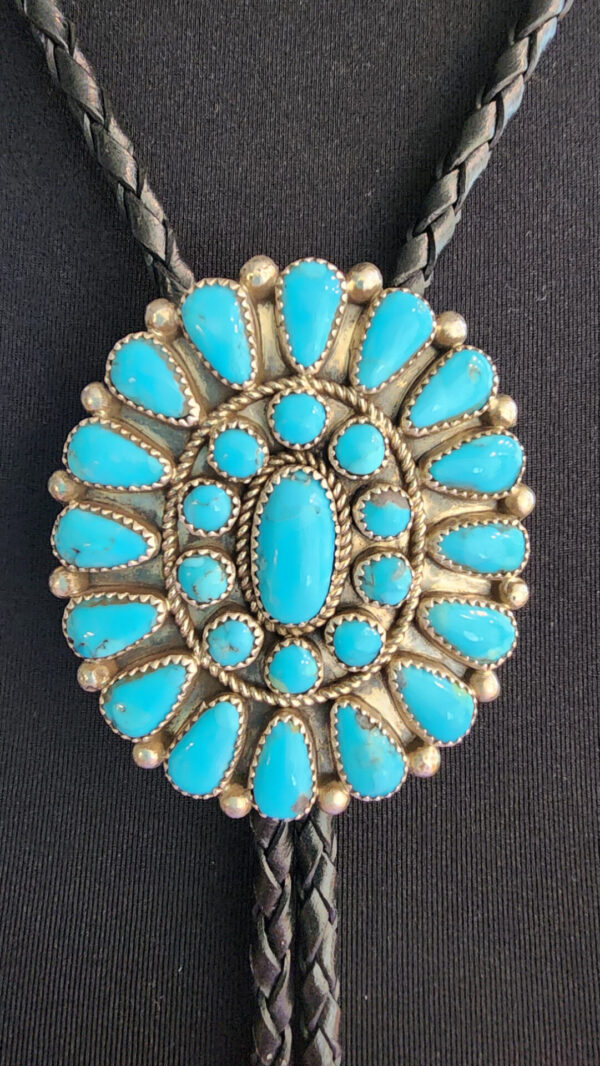 Kingman Turquoise Bolo Tie