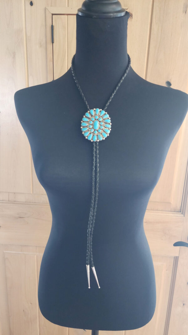 Kingman Turquoise Bolo Tie