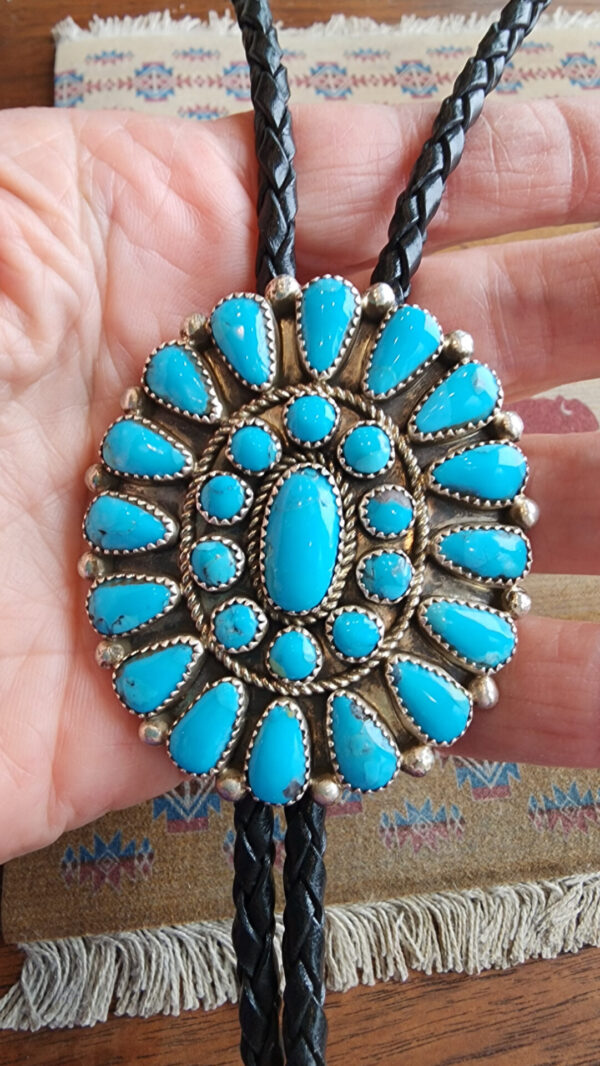 Kingman Turquoise Bolo Tie