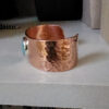 20260131_161643 Copper Cuff with Turquoise set in Sterling Silver