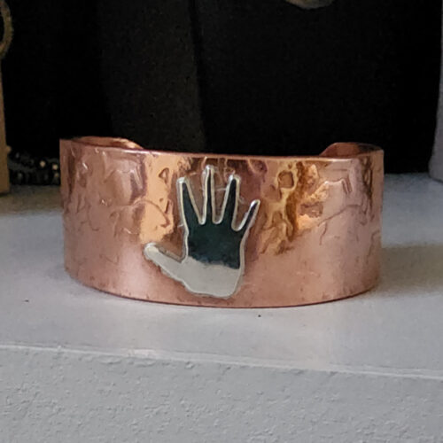 Copper Cuff with Sterling Silver Hand