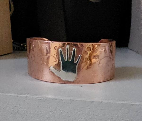 20260131_161714 Copper Cuff with Sterling Silver Hand