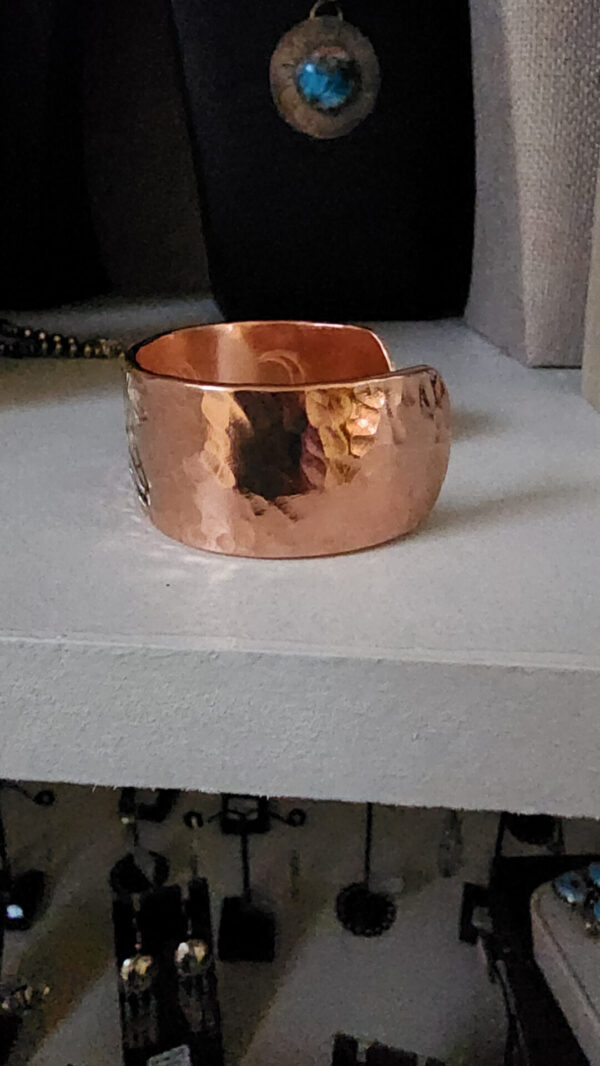 20260131_161756 Copper Cuff with Sterling Silver Horse