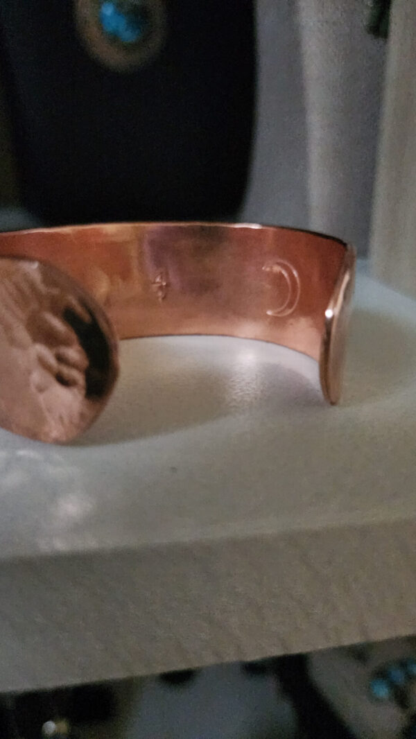 20260131_161805 Copper Cuff with Sterling Silver Horse