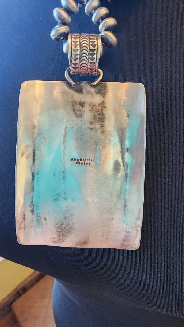20260205_161944 Alex Sanchez Shield Pendant with Royston Turquoise