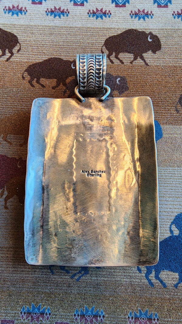 20260210_171413 Alex Sanchez Shield Pendant with Royston Turquoise