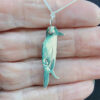 Lucille Platero Crow Pendant with Turquoise