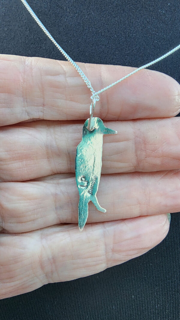 Lucille Platero Crow Pendant with Turquoise