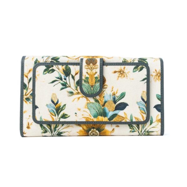 AutumnGrace Amber Grove Woven Wallet in Teal Bloom