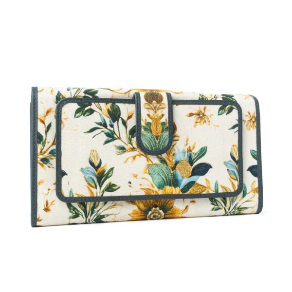 AutumnGrace1 Amber Grove Woven Wallet in Teal Bloom