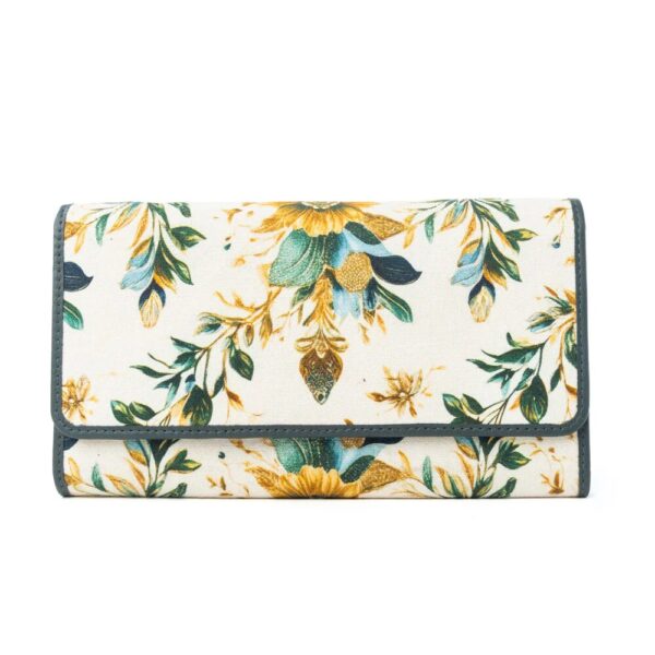 AutumnGrace2 Amber Grove Woven Wallet in Teal Bloom