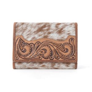 Monsoon Ink Card Holder in Brown and White