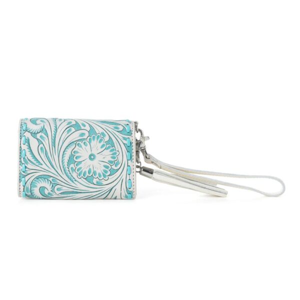 EliseCyan2 Elise Handtooled Leather Wallet in Western Cyan
