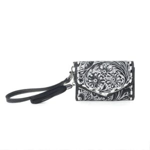 Monsoon Ink Card Holder in Brown and White