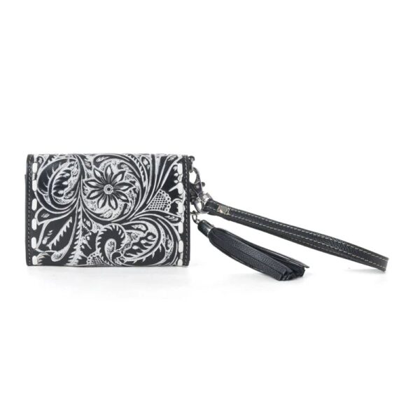 EliseDarkMist2 Elise Handtooled Leather Wallet in Dark Mist
