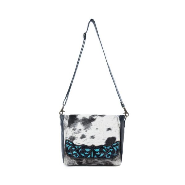 Myra Sagebrush Vale Hairon Leather Concealed Carry Bag in Onyx Frost