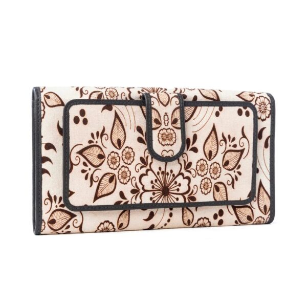 VanillaVine1 Vanilla Vine Woven Wallet in Sepia Bloom