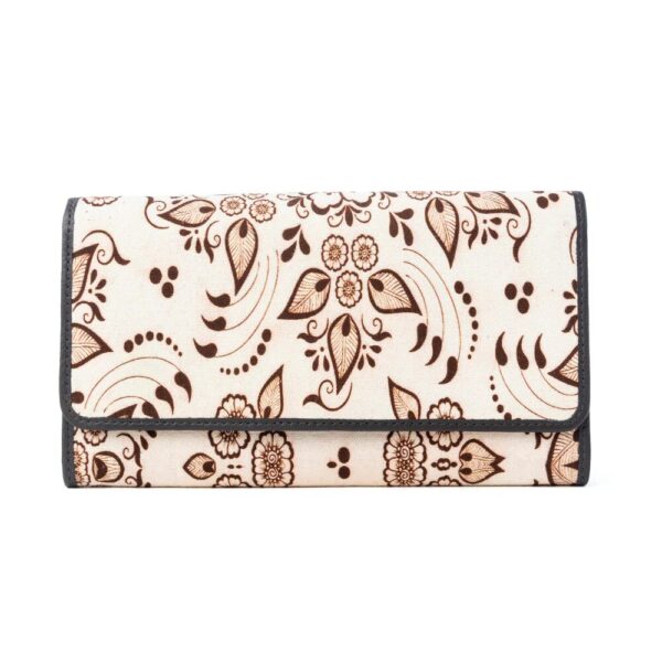 VanillaVine2 Vanilla Vine Woven Wallet in Sepia Bloom