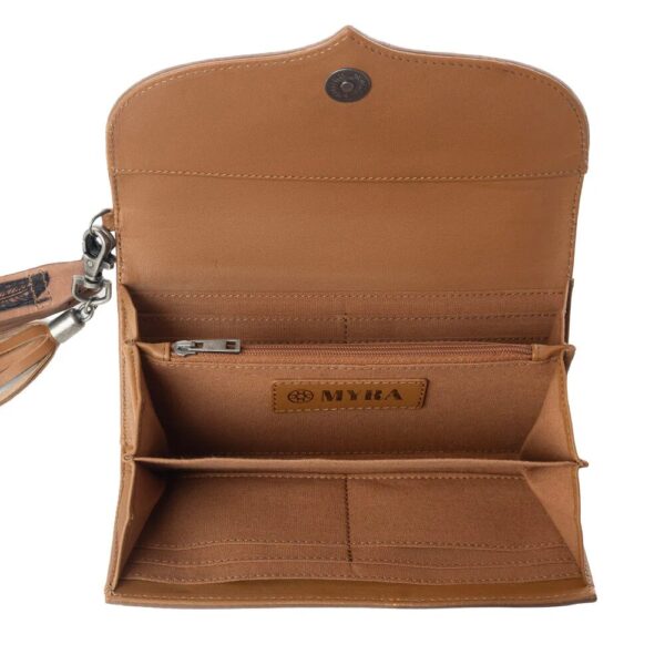 WildflowerStoryBrown3 Wildflower Story Handtooled Wallet in Brown